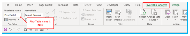 Refresh Pivot Table in Excel