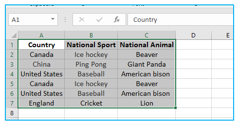 Remove Duplicates in Excel