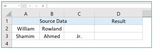 CONCATENATE Function in Excel