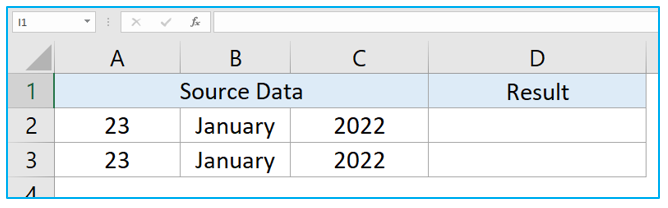 CONCATENATE Function in Excel to combine text strings, cells and columns