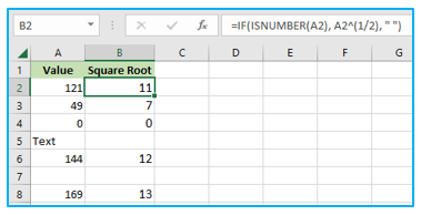 Calculate square root