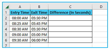 Calculate time difference