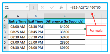 Calculate time difference