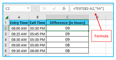 Calculate time difference