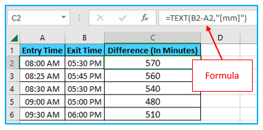 Calculate time difference