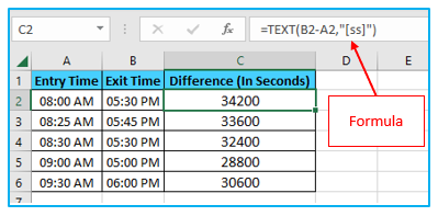 Calculate time difference