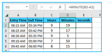 Calculate time difference
