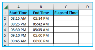 Calculate time difference