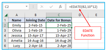 Calculate years of service