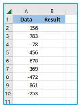 Change negative number into positive