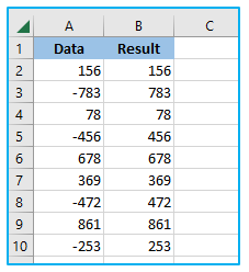 Change negative number into positive