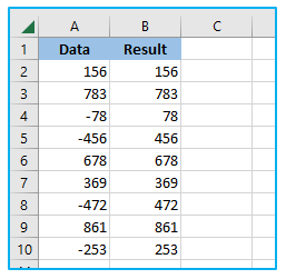 Change negative number into positive