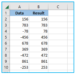 Change negative number into positive