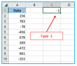 Change negative number into positive