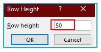 Change row height