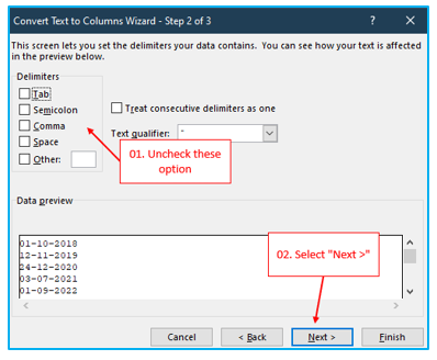 Convert Date to Text