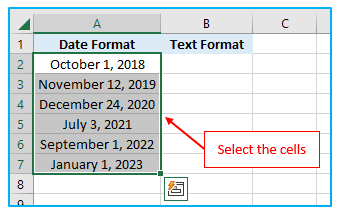 Convert Date to Text