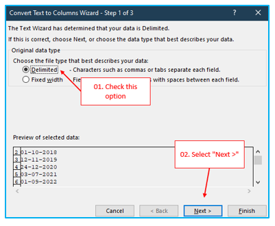 Convert Date to Text