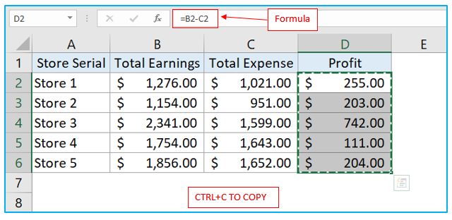 Convert formulas to values