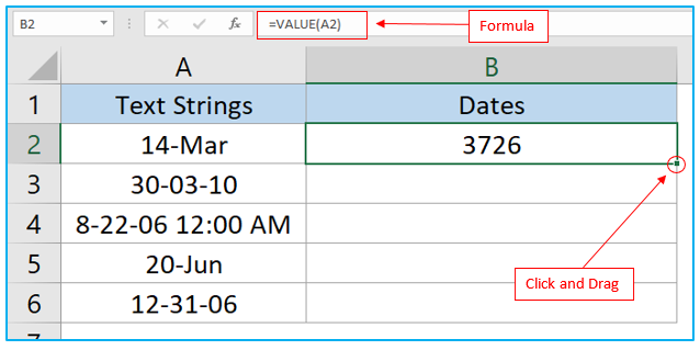 Convert serial number to date and text to date