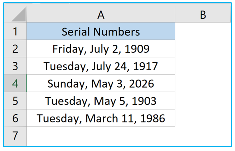 Convert serial number to date and text to date