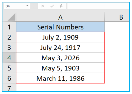 Convert serial number to date and text to date