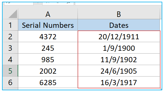 Convert serial number to date and text to date