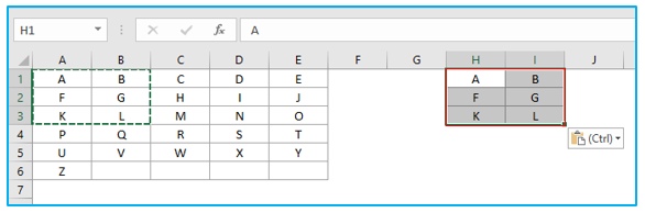 Copy and paste multiple cells