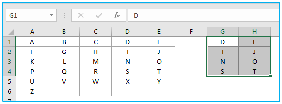 Copy and paste multiple cells