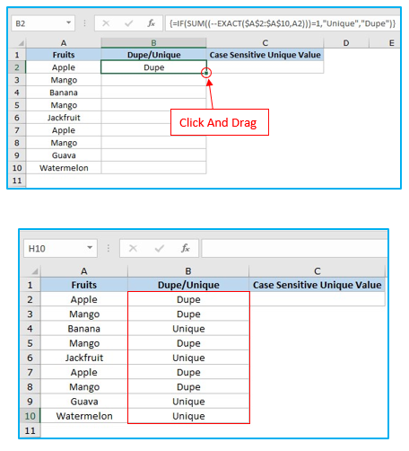 Count Unique Values and Distinct Values