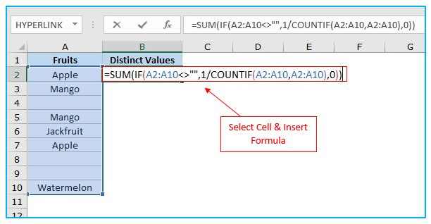 Count Unique Values and Distinct Values