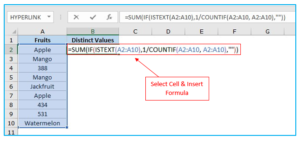 Count Unique and Distinct Values in Excel With Formula Or Pivot Table