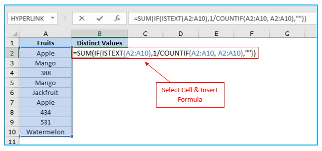 Count Unique Values and Distinct Values