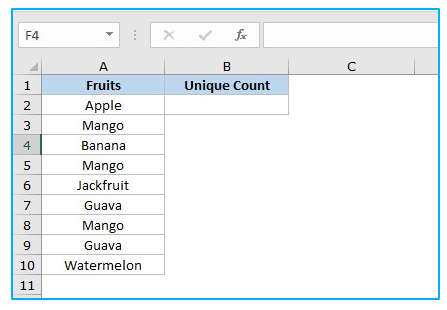 Count Unique Values and Distinct Values