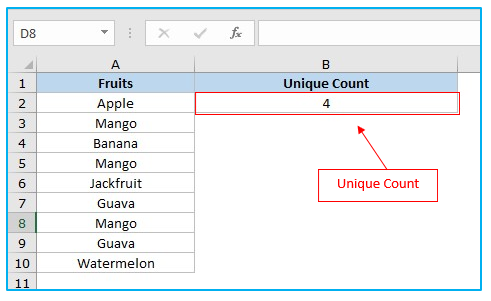 Count Unique Values and Distinct Values