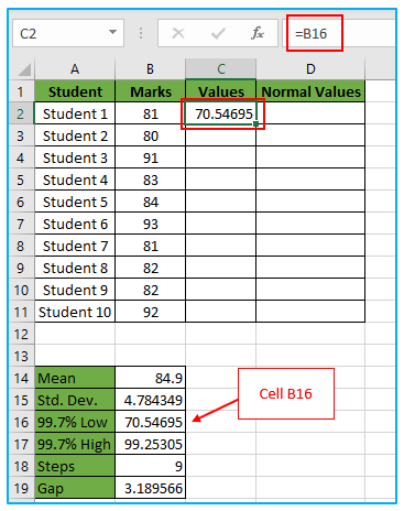 Create bell curve