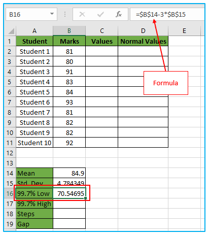 Create bell curve