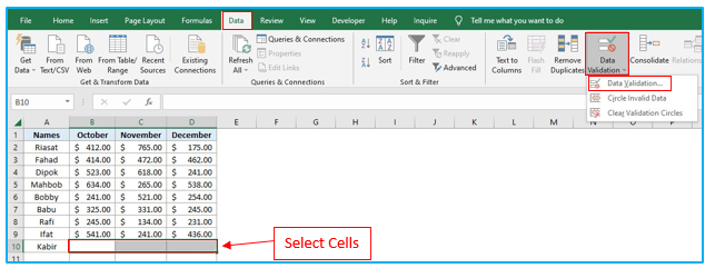 Create Data Entry Form in Excel