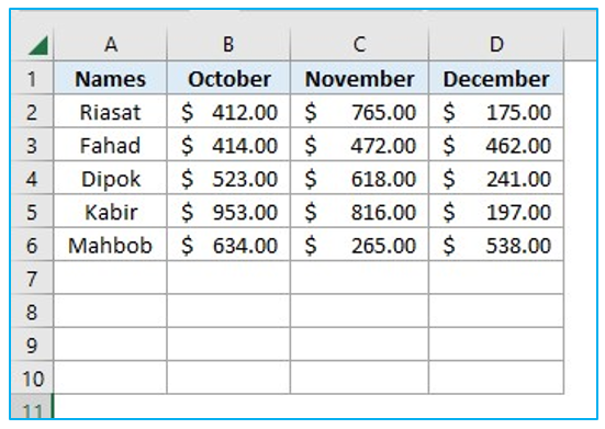 Create data entry