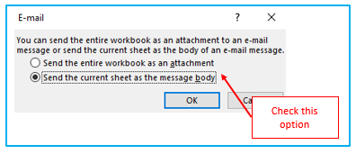 Email from Excel Sheet