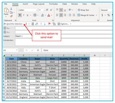 Email from Excel Sheet