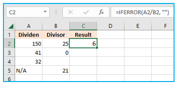 Excel IFERROR Function