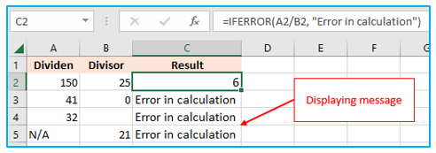 Excel IFERROR Function