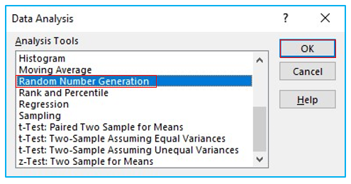 Generate Random Number in Excel