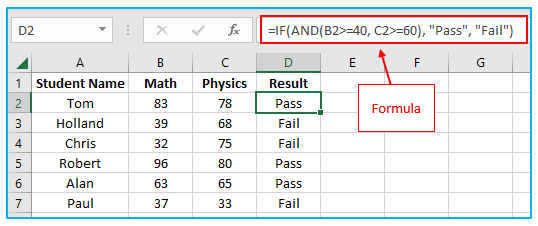 IF function in Excel