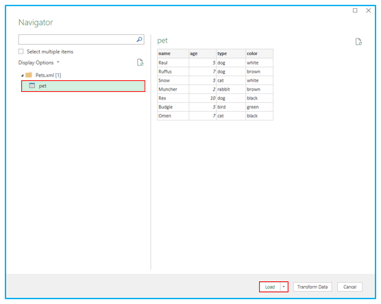 Import and covert xml file