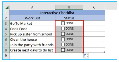 Insert checkbox in Excel for interactive Checklist, To Do list and Report