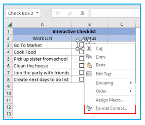 Insert checkbox in Excel for interactive Checklist, To Do list and Report