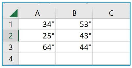 Insert degree symbol