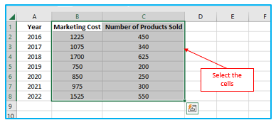 Make Scatter Plot in Excel